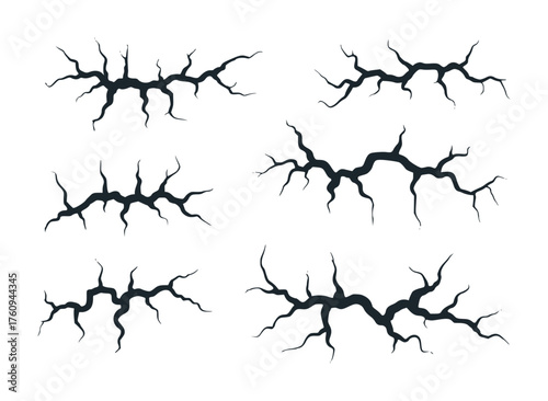 Collection of Cracked Ground and Surface Textures