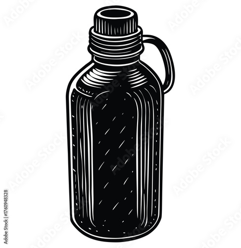 Hot Water Bottle Illustration Practical Bottle with Handle Design for Versatile Use