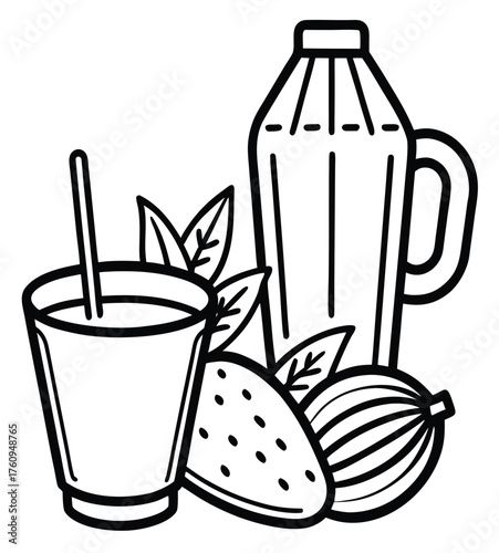 glass of fresh milk vector illustration