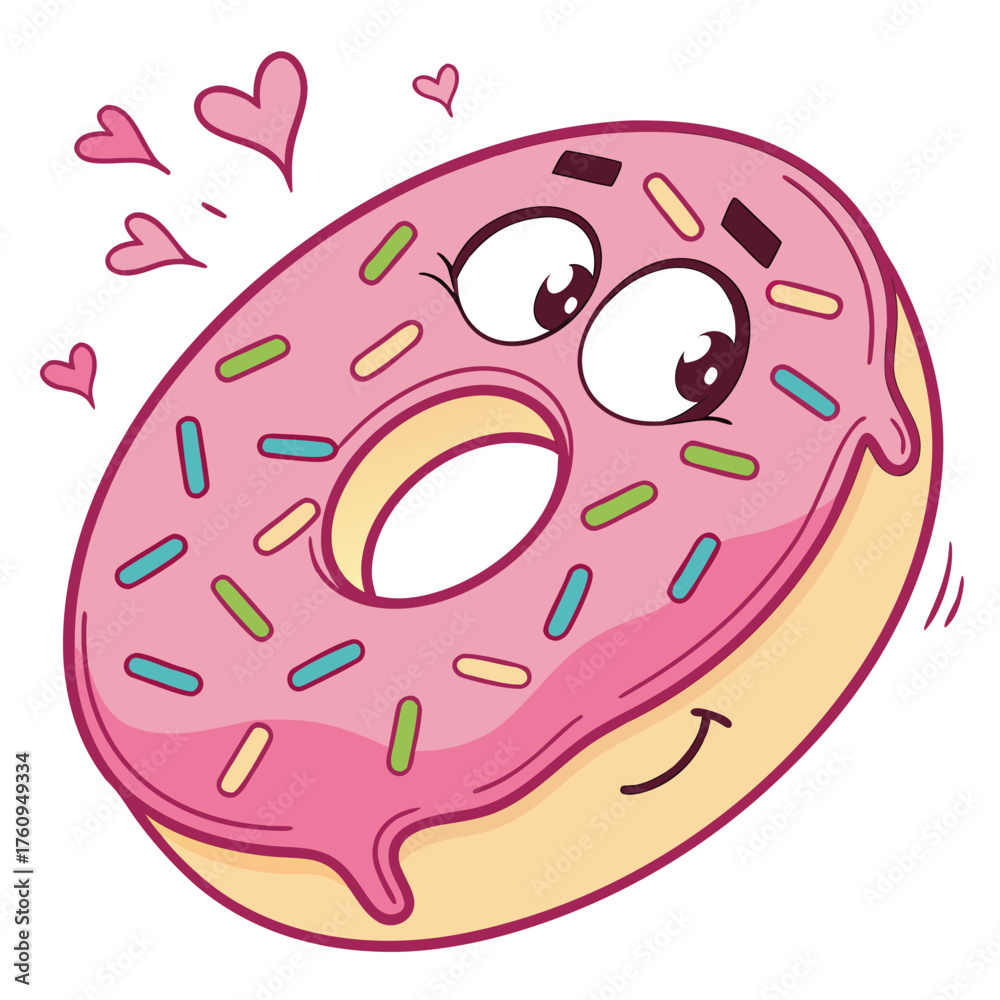Fototapeta premium donut with strawberry