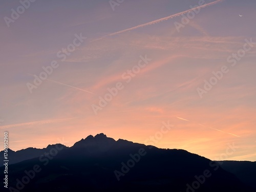 sunset in the mountains