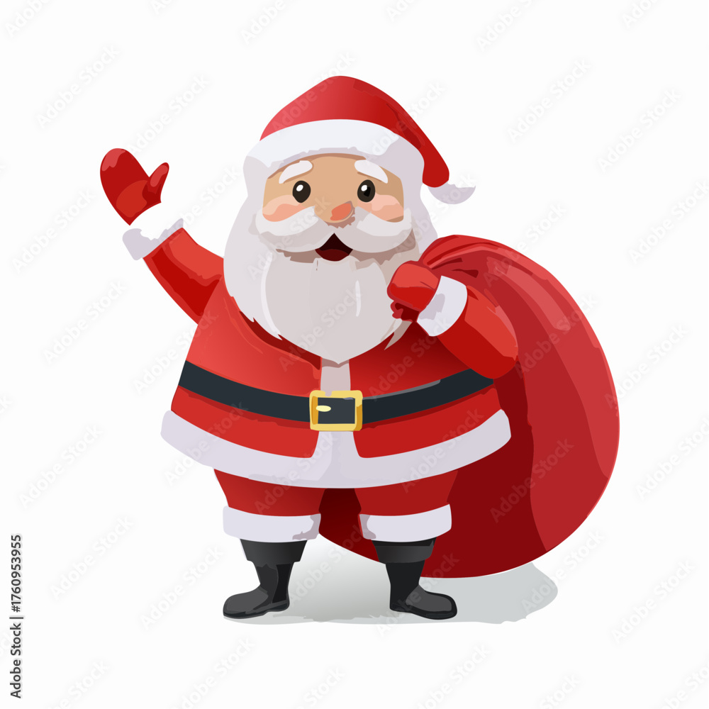 Obraz premium Weihnachtsmann mit Geschenksack