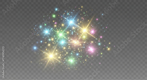 Shining lights with the magical of sparkle. This image evokes feelings of wonder and fantasy. vector illustration overlay