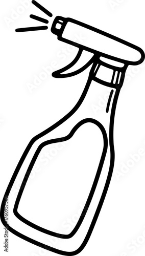 vector illustration of a spray plastic ion