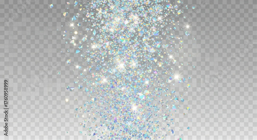 Captivating glitter particles in an artistic illustration, creating an ethereal glow.  vector illustration overlay