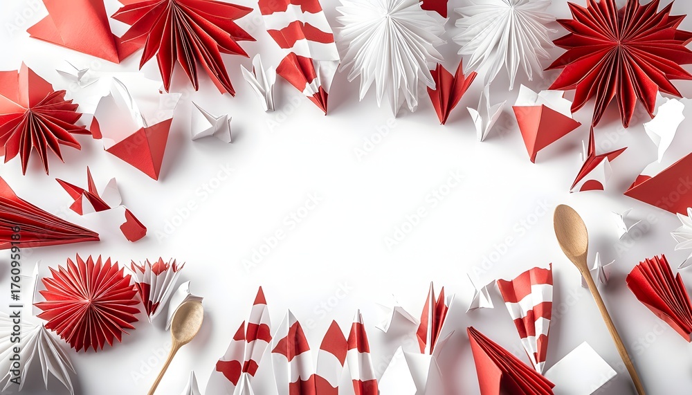 Fototapeta premium Paper folding shows independence spirit.