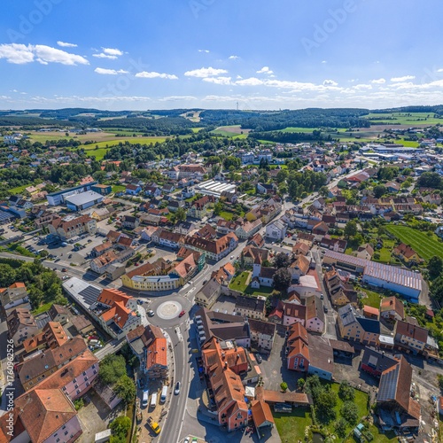 Ausblick auf Neunburg vorm Wald im Kreis Schwandorf in der Oberpfalz