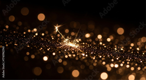 Sparkling gold effect, a vibrant display of glittering lights, creating a magical and captivating scene, evoking the essence of celebration and joy. vector illustration