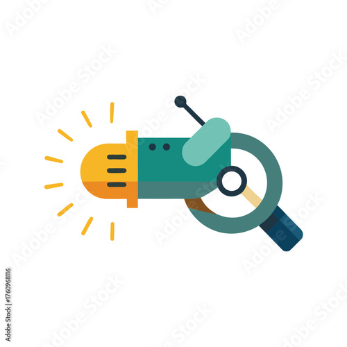 Retro Sci- Fi Ray Gun with Glowing Light sci-fi futuristic