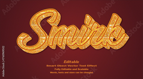Smirk Text Effect Playful and Confident Typography Design.