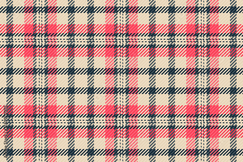Suite background texture pattern, screen vector tartan seamless. Thin check fabric plaid textile in light and red colors.