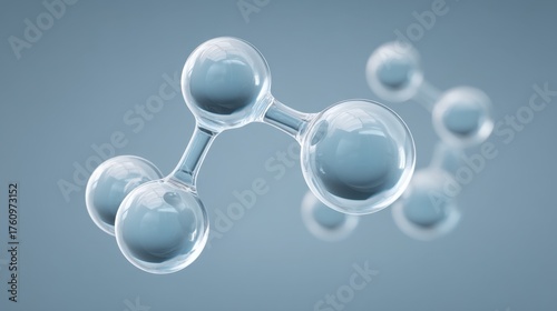 Floating Peptide Molecules in Bright Light, Illustrating Biotechnology Concepts and Molecular Interactions in a High-Tech Environment