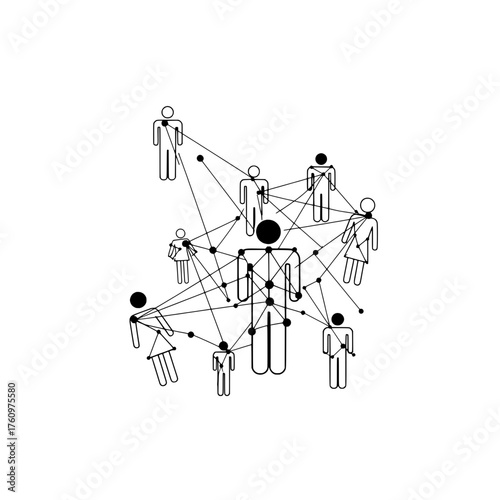Human Network Illustration