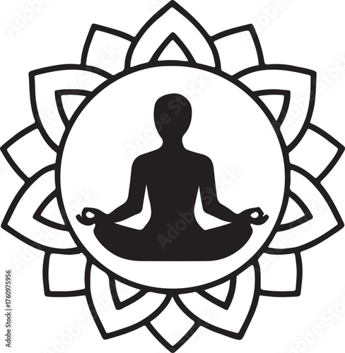 vector illustration of yoga lotus