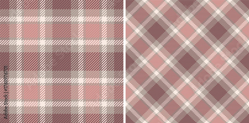 Seamless background fabric of pattern vector tartan with a textile texture plaid check. Set in trendy colors for seasonal holiday decorations.