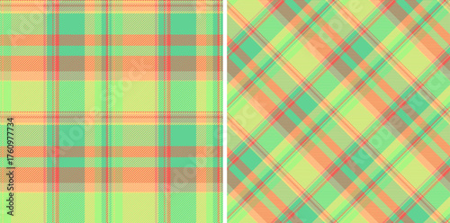 Vibrant tartan patterns in fresh spring colors create a cheerful and classic textile design. Ideal for fashion, backgrounds, or print projects needing a warm touch.