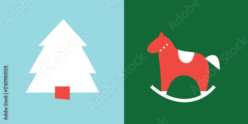 Cozy Winter Icons Set Flat Vector Christmas And New Year Illustration Ice Skates Cocoa Mug Mittens Snowflakes Gifts Holiday Elements Minimal Festive Design Warm Winter Collection For Web And Print