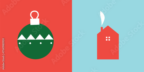 Cozy Winter Icons Set Flat Vector Christmas And New Year Illustration Ice Skates Cocoa Mug Mittens Snowflakes Gifts Holiday Elements Minimal Festive Design Warm Winter Collection For Web And Print