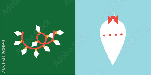 Cozy Winter Icons Set Flat Vector Christmas And New Year Illustration Ice Skates Cocoa Mug Mittens Snowflakes Gifts Holiday Elements Minimal Festive Design Warm Winter Collection For Web And Print