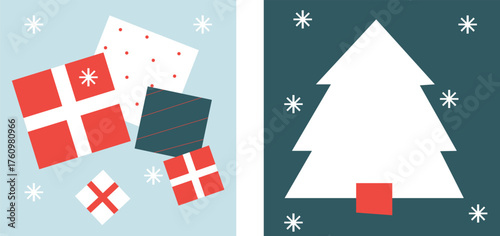 Cozy Winter Icons Set Flat Vector Christmas And New Year Illustration Ice Skates Cocoa Mug Mittens Snowflakes Gifts Holiday Elements Minimal Festive Design Warm Winter Collection For Web And Print