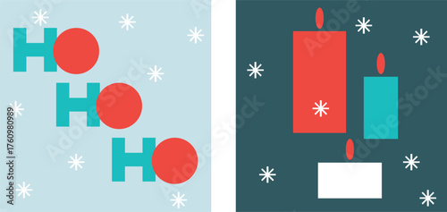 Cozy Winter Icons Set Flat Vector Christmas And New Year Illustration Ice Skates Cocoa Mug Mittens Snowflakes Gifts Holiday Elements Minimal Festive Design Warm Winter Collection For Web And Print