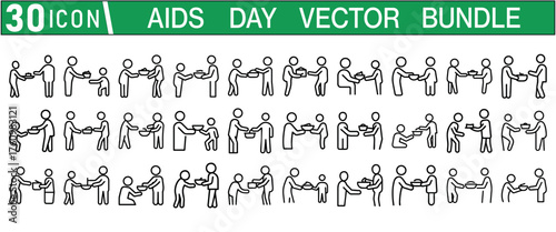 Helping hands around globe vector illustration