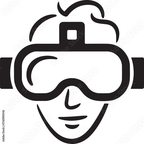 Virtual Reality Glasses VR Headset Futuristic Technology