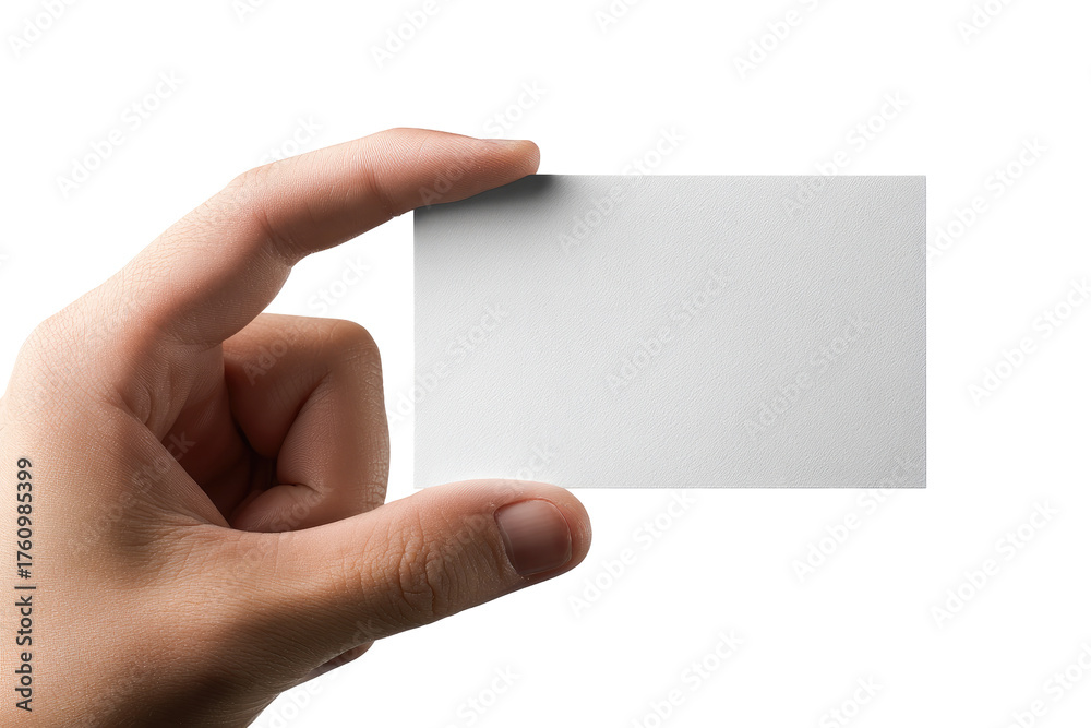 Fototapeta premium Hand holding a blank business card (1)