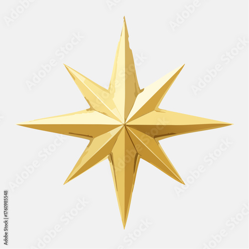Winterlicher Polarstern in Gold
