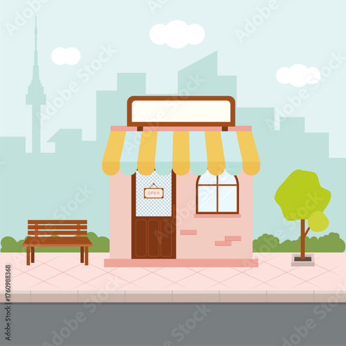 도심속에 위치한 작은 가게