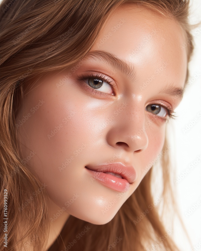 Obraz premium woman with natural glowy makeup