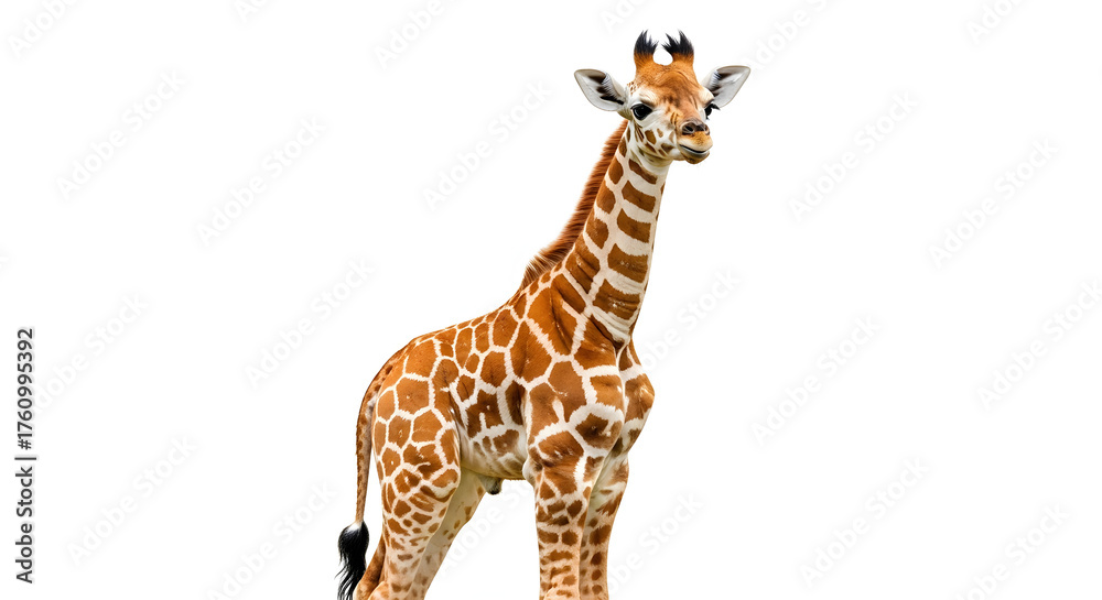 Fototapeta premium Pixel Art Giraffe Illustration - Wildlife Animal