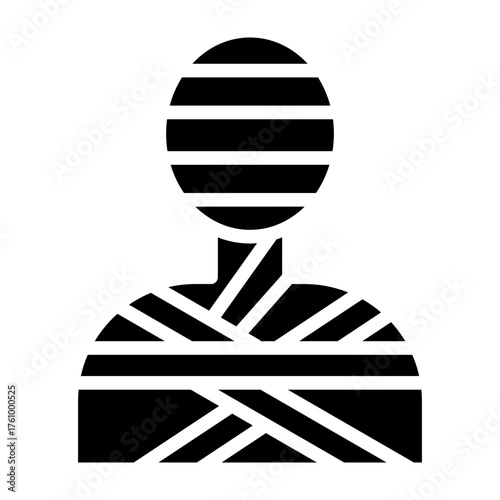 Mummy Vector Glyph Icon Design
