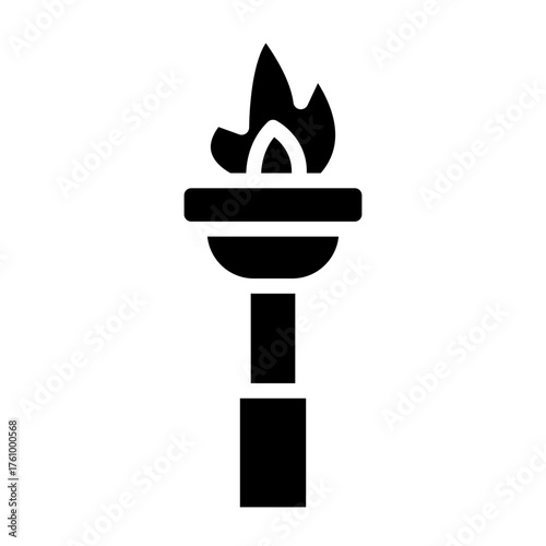 Torch Vector Glyph Icon Design