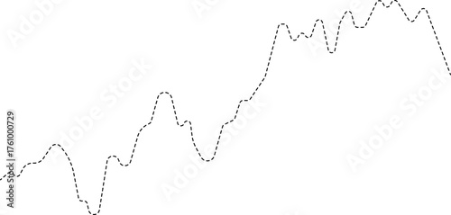 A dotted line graph with a step-like curve, representing a gradual shift in the data.