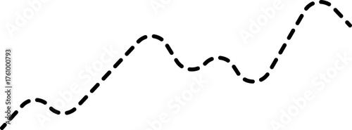 A dotted line graph showing a stock market trend with a clear rising or falling line element.