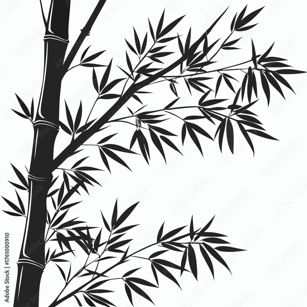 Obraz premium bamboo vector illustration
