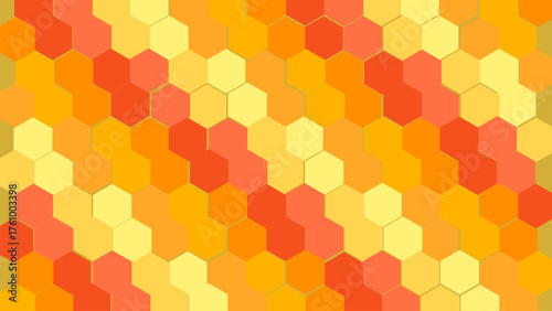 Abstract honeycomb pattern in warm autumnal hues creating a visually captivating geometric background