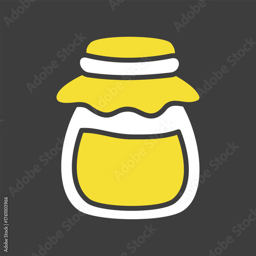 Homemade Jam Jar Outline Icon
