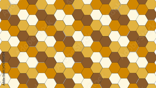 Geometric Hexagon Pattern with Warm Tones for Modern Design and Decoration Perfect Background