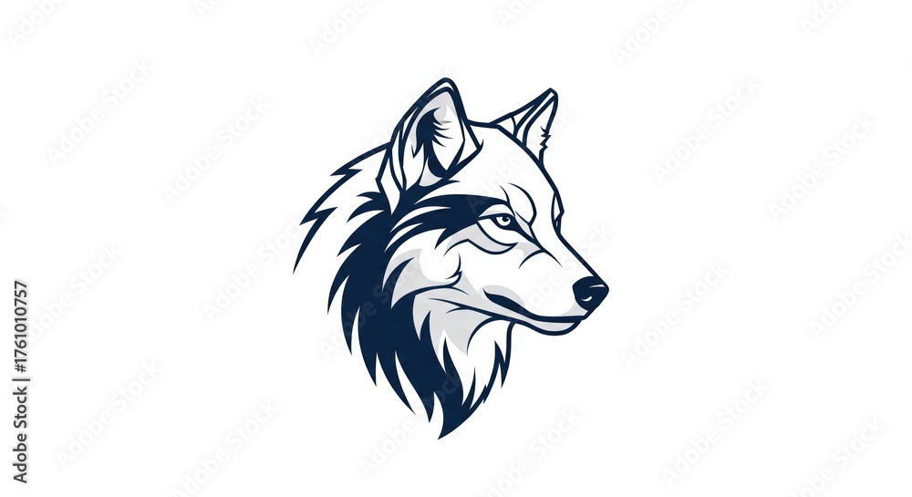 Naklejka premium Fierce Wolf Emblem