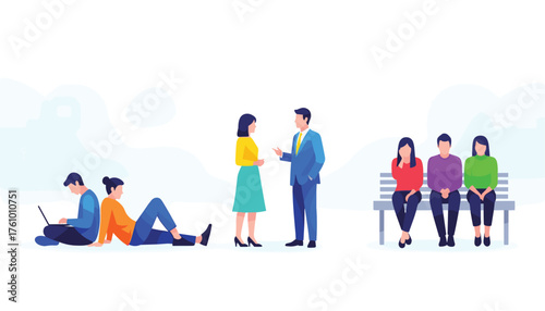Human Connection: From Solitude to Conversation and Group Waiting 