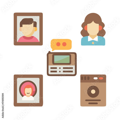 retro vector icons of old school social platforms-1