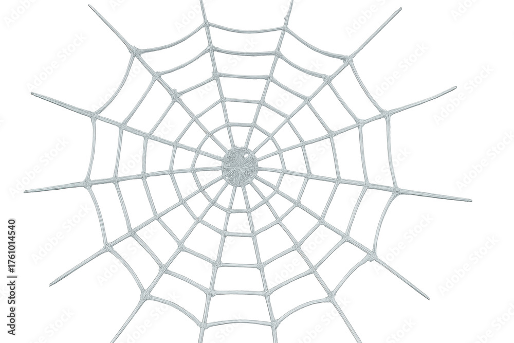 Obraz premium White spider web pattern with intricate threads on a transparent background, perfect for halloween and danger concepts