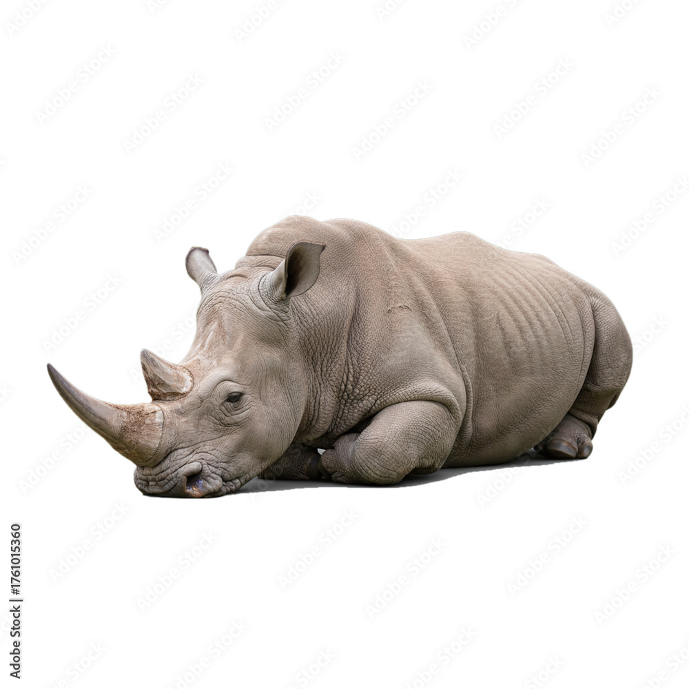 Fototapeta premium rhino isolated on transparent background
