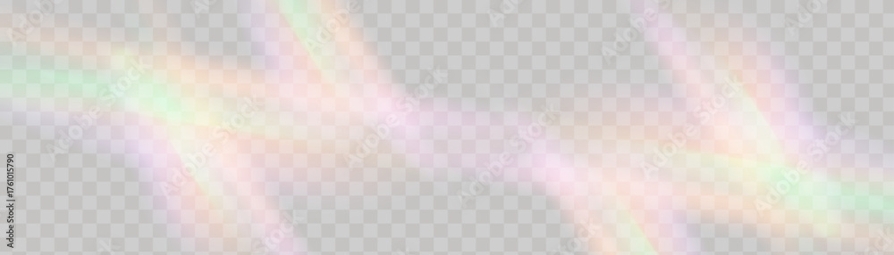 Fototapeta premium Holographic glass glow with colorful iridescent leaks.