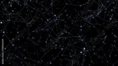 Plexus lines and dots network connection digital technology background