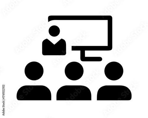 Online meeting with a presenter and three attendees