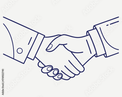 Illustration of a handshake, concept of cooperation