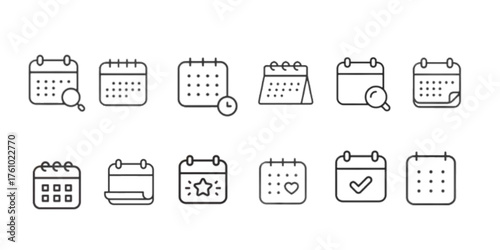 calendar set icon 